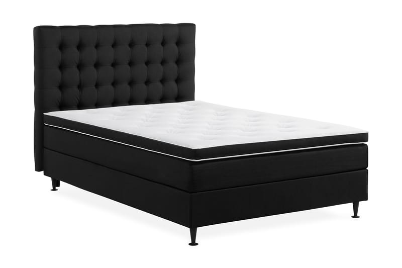 Ella Sängpaket 120x200 cm Rutig Gavel - Svart - Möbler - Sovrum - Sängar - Kontinentalsängar