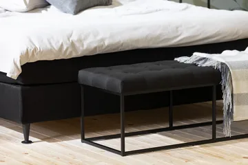 Ella Sängpaket 160x200 cm Rutig Gavel - Svart - Möbler - Sovrum - Sängar - Kontinentalsängar