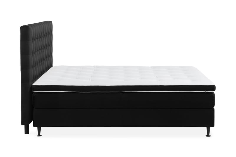Ella Sängpaket 160x200 cm Rutig Gavel - Svart - Möbler - Sovrum - Sängar - Kontinentalsängar