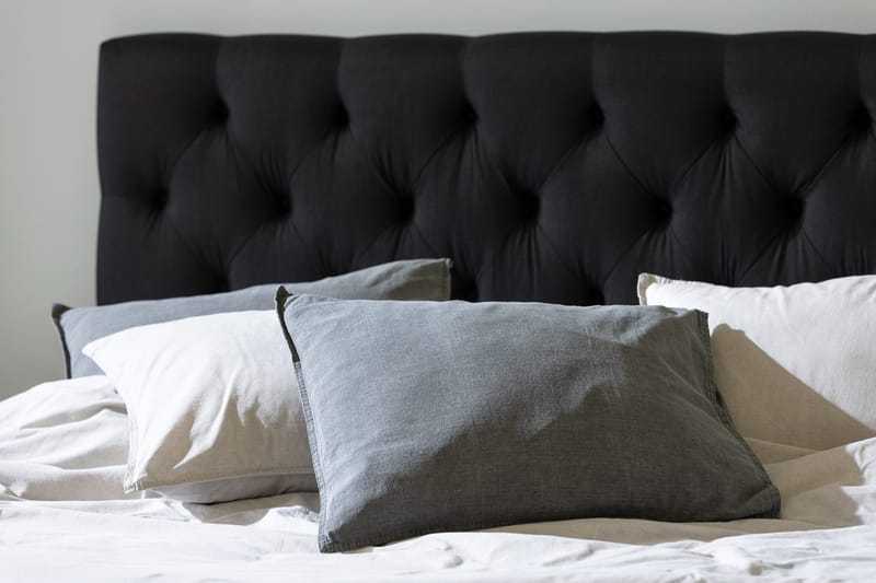 Ella Sängpaket 180x200 cm Djuphäftad Gavel - Svart - Möbler - Sovrum - Sängar - Kontinentalsängar