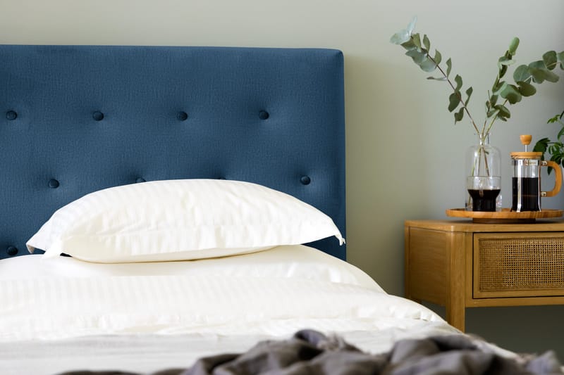 Ella Sängpaket 180x200 cm Knapp Gavel - Mörkblå/Sammet - Möbler - Sovrum - Sängar - Kontinentalsängar
