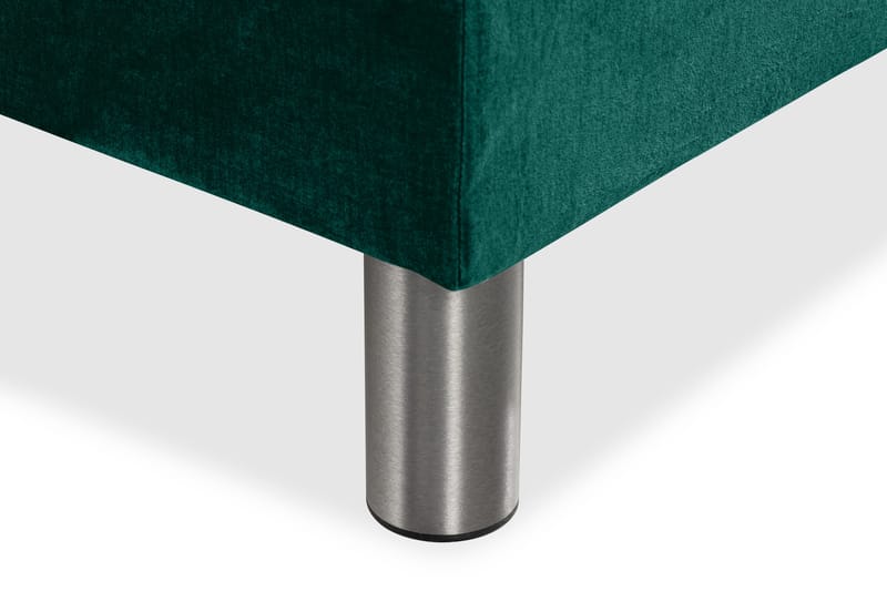 Ella Sängpaket 180x200 cm Knapp Gavel - Mörkgrön/Sammet - Möbler - Sovrum - Sängar - Kontinentalsängar