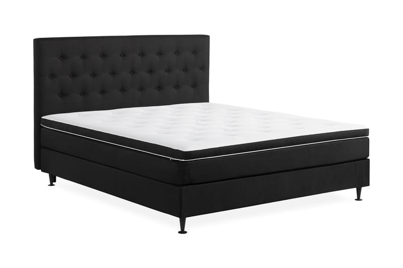 Ella Sängpaket 180x200 cm Knapp Gavel - Svart - Möbler - Sovrum - Sängar - Kontinentalsängar