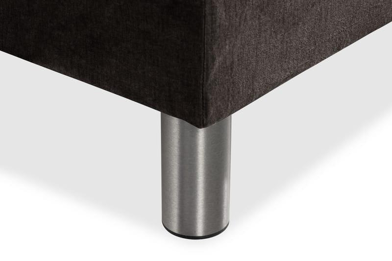 Ella Sängpaket 180x200 cm Rutig Gavel - Mörkgrå/Sammet - Möbler - Sovrum - Sängar - Kontinentalsängar