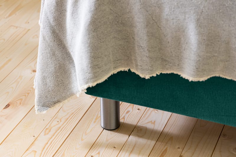 Ella Sängpaket 180x200 cm Rutig Gavel - Mörkgrön/Sammet - Möbler - Sovrum - Sängar - Kontinentalsängar