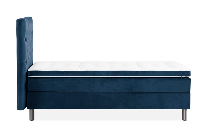 Ella Sängpaket 90x200 cm Djuphäftad Gavel - Mörkblå/Sammet - Möbler - Sovrum - Sängar - Kontinentalsängar