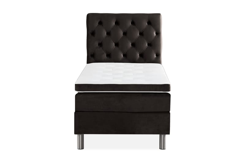Ella Sängpaket 90x200 cm Djuphäftad Gavel - Mörkgrå/Sammet - Möbler - Sovrum - Sängar - Kontinentalsängar