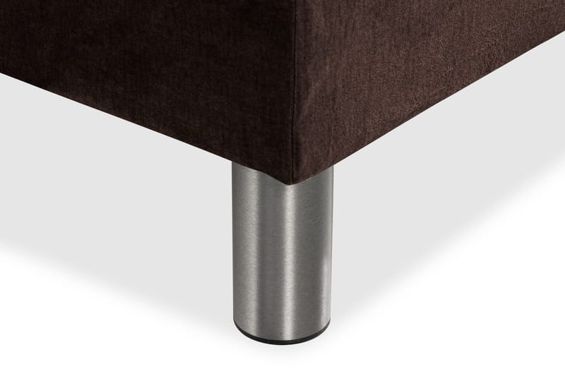 Ella Sängpaket 90x200 cm Knapp Gavel - Brun/Sammet - Möbler - Sovrum - Sängar - Kontinentalsängar