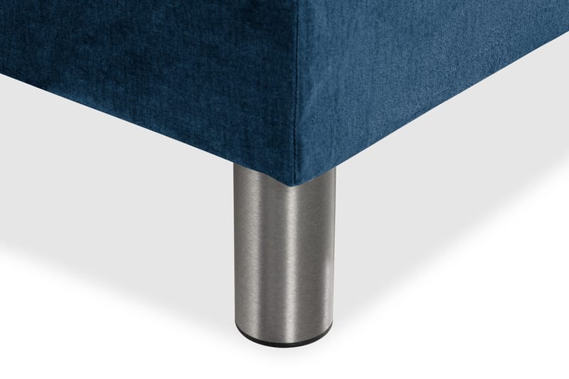 Ella Sängpaket 90x200 cm Knapp Gavel - Mörkblå/Sammet - Möbler - Sovrum - Sängar - Kontinentalsängar