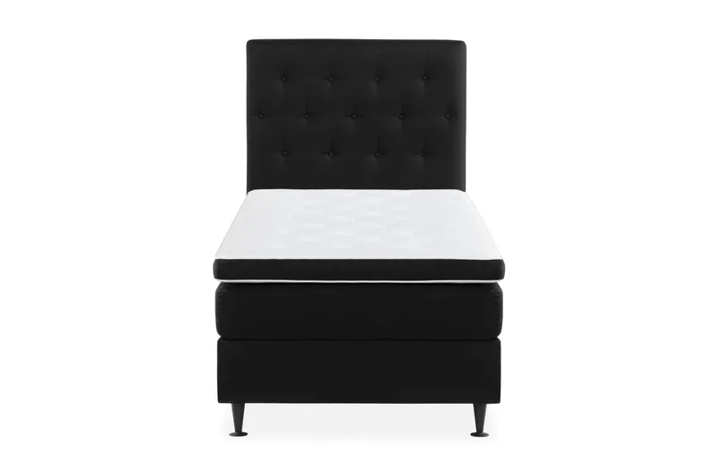 Ella Sängpaket 90x200 cm Knapp Gavel, Svart