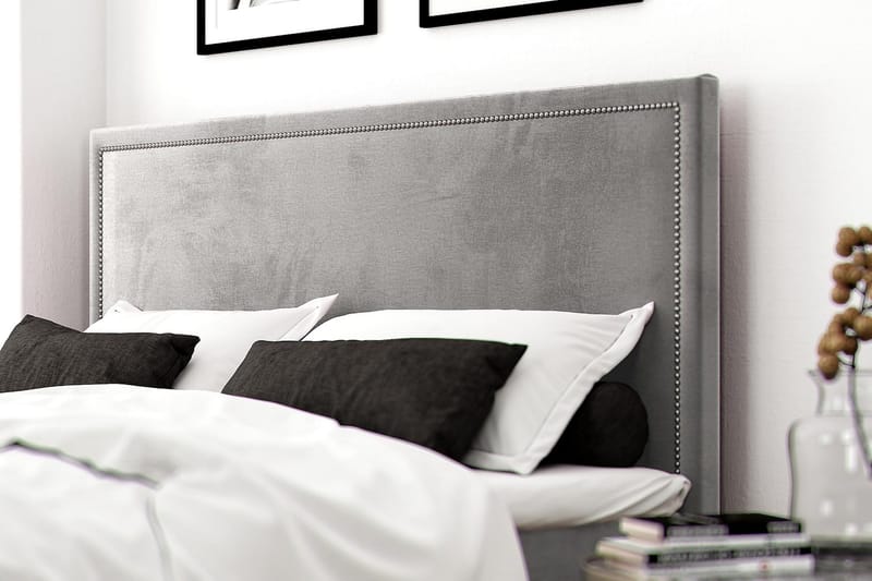 Faylor Lyx Velvet 180x200 cm - Ljusgrå - Möbler - Sovrum - Sängar - Kontinentalsängar