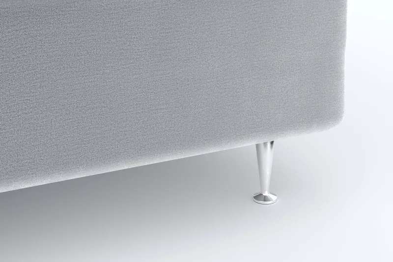 Faylor Lyx Velvet Sängpaket 180x200 - Ljusgrå - Möbler - Sovrum - Sängar - Kontinentalsängar