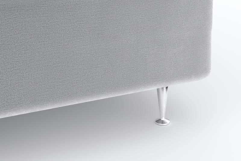 Faylor Lyx Velvet Sängpaket 180x200 - Ljusgrå - Möbler - Sovrum - Sängar - Kontinentalsängar