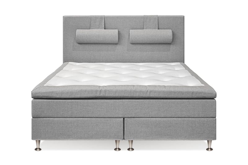FELICIA Kontinentalsäng 160x200 Ljusgrå - Möbler - Sovrum - Sängar - Komplett Sängpaket