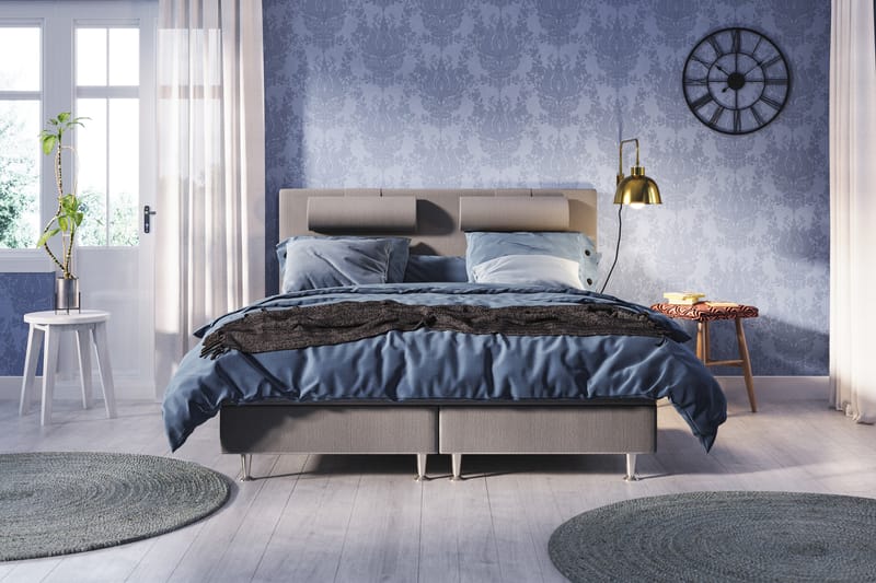 FELICIA Sängpaket 180x200 Ljusgrå - Möbler - Sovrum - Sängar - Komplett Sängpaket