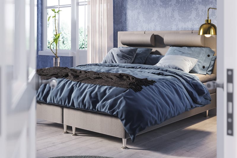 FELICIA Sängpaket 180x200 Ljusgrå - Möbler - Sovrum - Sängar - Komplett Sängpaket