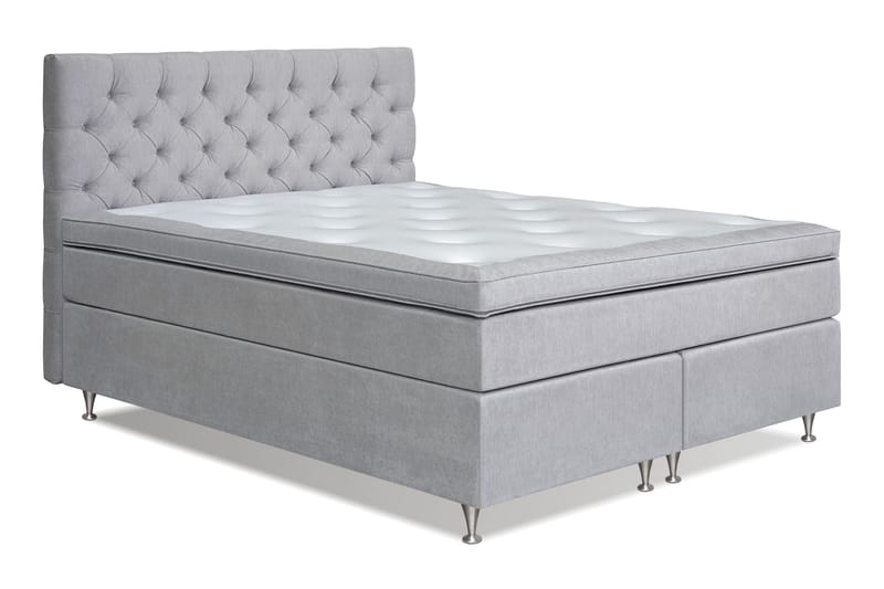 FLORENS Kontinentalsäng 160x200 Fast/Medium Ljusgrå (+Fler v - Möbler - Sovrum - Sängar - Komplett Sängpaket