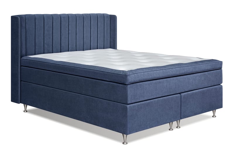 FLORENS Sängpaket 160x200 Fast Mörkblå (+Fler val) - Komplett Sängpaket - Kontinentalsängar