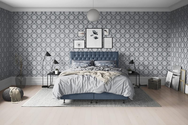 FLORENS Sängpaket 160x200 Fast Mörkblå (+Fler val) - Möbler - Sovrum - Sängar - Komplett Sängpaket
