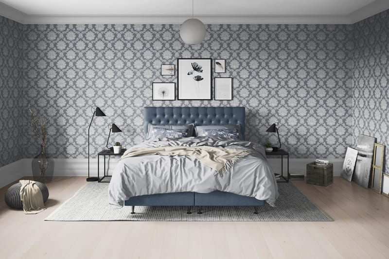 FLORENS Sängpaket 160x200 Fast/Medium Mörkblå (+Fler val) - Möbler - Sovrum - Sängar - Kontinentalsängar