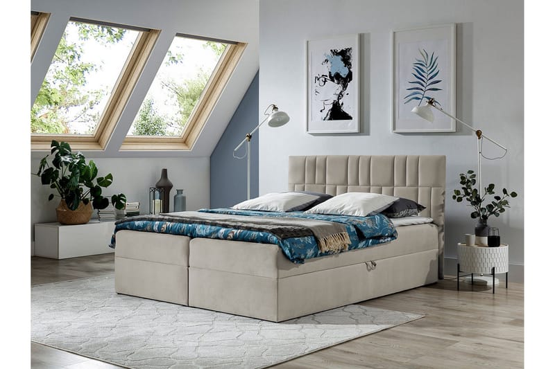 Frusci Kontinentalsäng 160x200 + Bäddmadrass - Möbler - Sovrum - Sängar - Kontinentalsängar