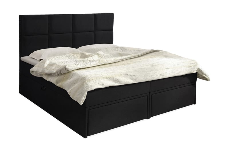 GARDA LUX Kontinentalsäng 160x207 cm Svart - Svart - Möbler - Sovrum - Sängar - Kontinentalsängar