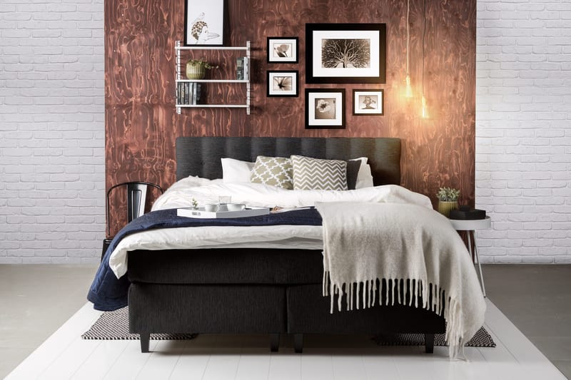 Grand Kontinentalsäng Komplett Sängpaket 180x200 cm - Svart - Möbler - Sovrum - Sängar - Kontinentalsängar