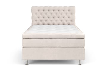GRAND XL Kontinentalsäng 120x200 cm Beige Sammet