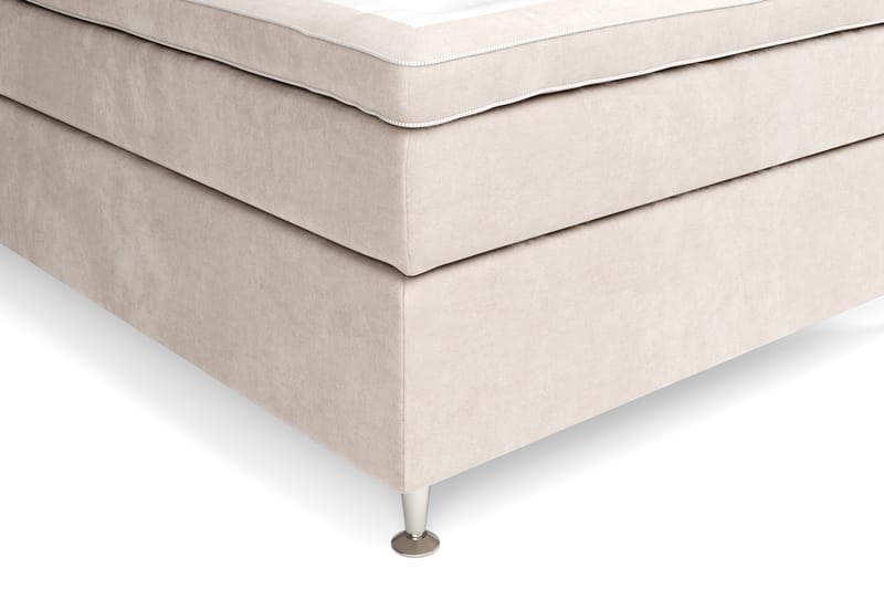 GRAND XL Kontinentalsäng 120x200 cm Beige Sammet - Möbler - Sovrum - Sängar - Kontinentalsängar