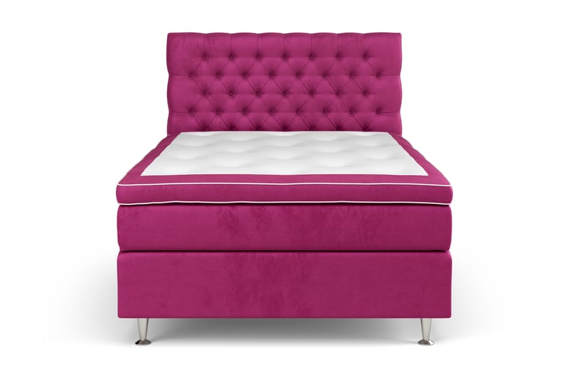 GRAND XL Kontinentalsäng 120x200 cm Rosa Sammet - Möbler - Sovrum - Sängar - Komplett Sängpaket