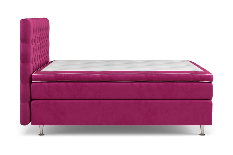 GRAND XL Kontinentalsäng 120x200 cm Rosa Sammet - Komplett Sängpaket - Kontinentalsängar