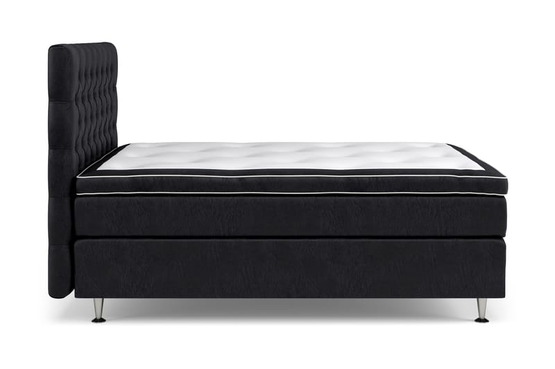 GRAND XL Kontinentalsäng 120x200 cm Svart Sammet - Möbler - Sovrum - Sängar - Kontinentalsängar