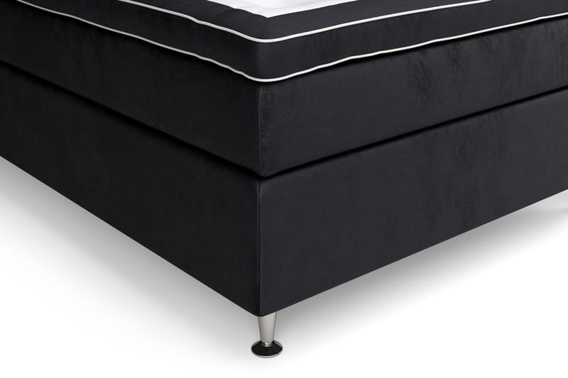 GRAND XL Kontinentalsäng 120x200 cm Svart Sammet - Möbler - Sovrum - Sängar - Kontinentalsängar