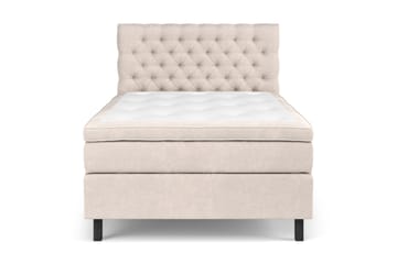 GRAND XL Kontinentalsäng 140x200 cm Beige Sammet