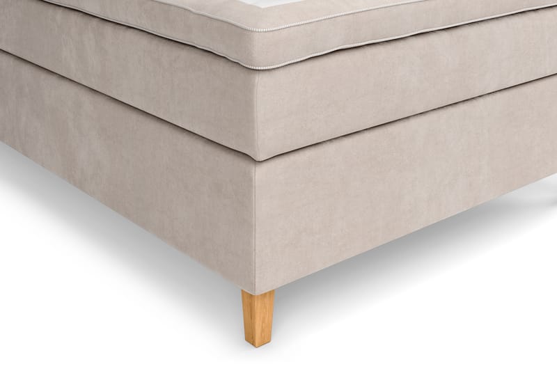 GRAND XL Kontinentalsäng 140x200 cm Beige Sammet - Möbler - Sovrum - Sängar - Kontinentalsängar