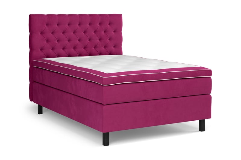 GRAND XL Kontinentalsäng 140x200 cm Rosa Sammet - Möbler - Sovrum - Sängar - Kontinentalsängar