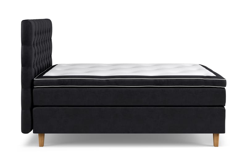 GRAND XL Kontinentalsäng 140x200 cm Svart Sammet - Möbler - Sovrum - Sängar - Kontinentalsängar