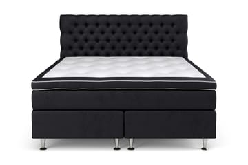 GRAND XL Kontinentalsäng 160x200 cm Svart Sammet