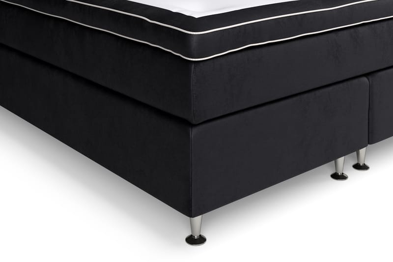 GRAND XL Kontinentalsäng 160x200 cm Svart Sammet - Möbler - Sovrum - Sängar - Kontinentalsängar