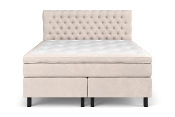 GRAND XL Kontinentalsäng 180x200 cm Beige Sammet