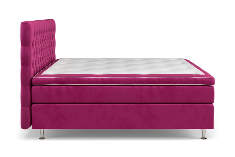 GRAND XL Kontinentalsäng 180x200 cm Rosa Sammet - Komplett Sängpaket - Kontinentalsängar