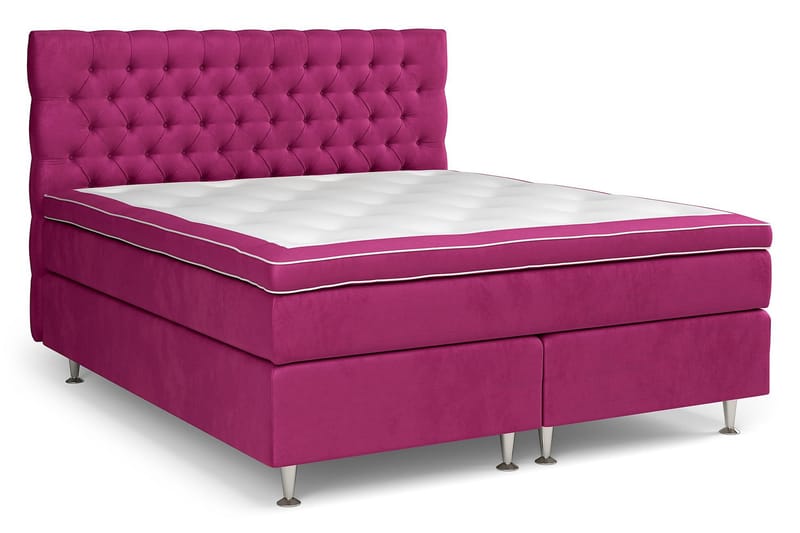 GRAND XL Kontinentalsäng 180x200 cm Rosa Sammet - Möbler - Sovrum - Sängar - Kontinentalsängar