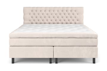 GRAND XL Kontinentalsäng 210x210 cm Beige Sammet