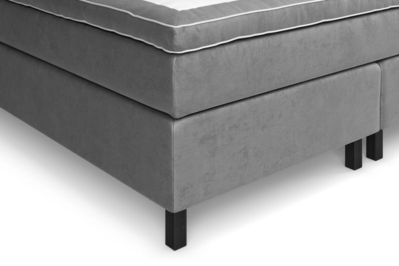 GRAND XL Kontinentalsäng 210x210 cm Grå Sammet - Möbler - Sovrum - Sängar - Kontinentalsängar