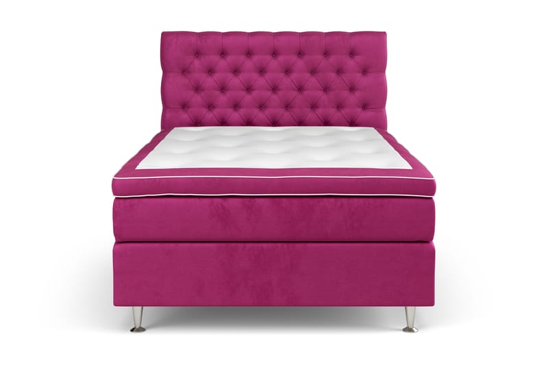 GRAND XL Sängpaket 120x200 cm Rosa Sammet - Kontinentalsängar