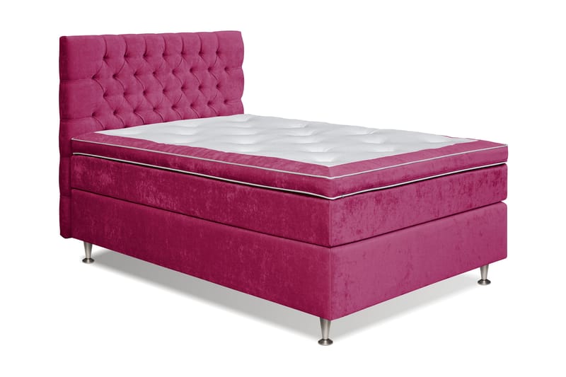 GRAND XL Sängpaket 120x200 cm Rosa Sammet - Möbler - Sovrum - Sängar - Komplett Sängpaket