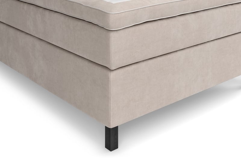GRAND XL Sängpaket 140x200 cm Beige Sammet - Möbler - Sovrum - Sängar - Kontinentalsängar