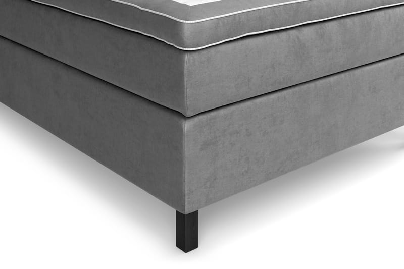 GRAND XL Sängpaket 140x200 cm Grå Sammet - Möbler - Sovrum - Sängar - Komplett Sängpaket