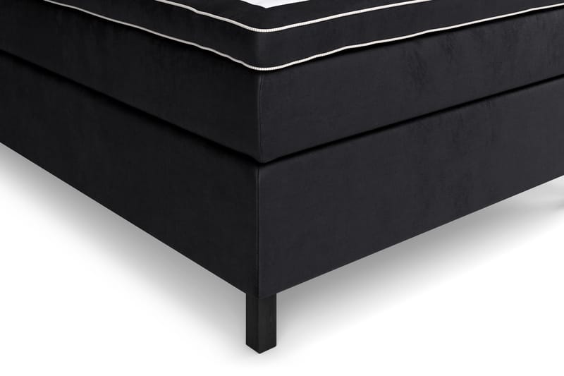 GRAND XL Sängpaket 140x200 cm Svart Sammet - Möbler - Sovrum - Sängar - Kontinentalsängar