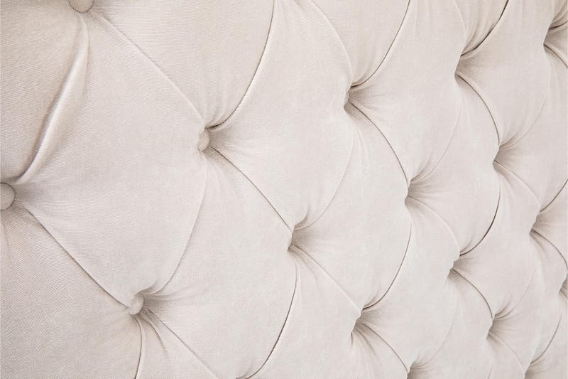 GRAND XL Sängpaket 180x200 cm Beige Sammet - Möbler - Sovrum - Sängar - Kontinentalsängar